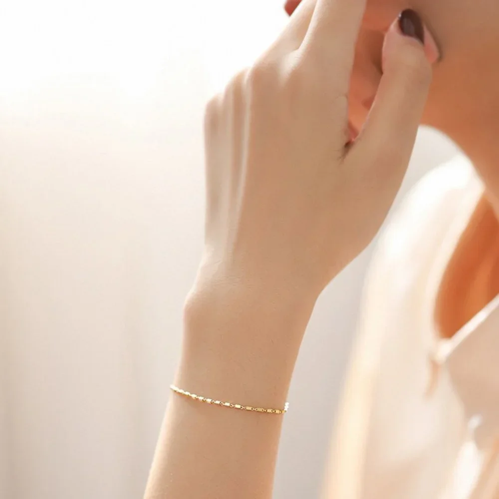 #NEW 925 Sterling Silver Chain Bracelet A